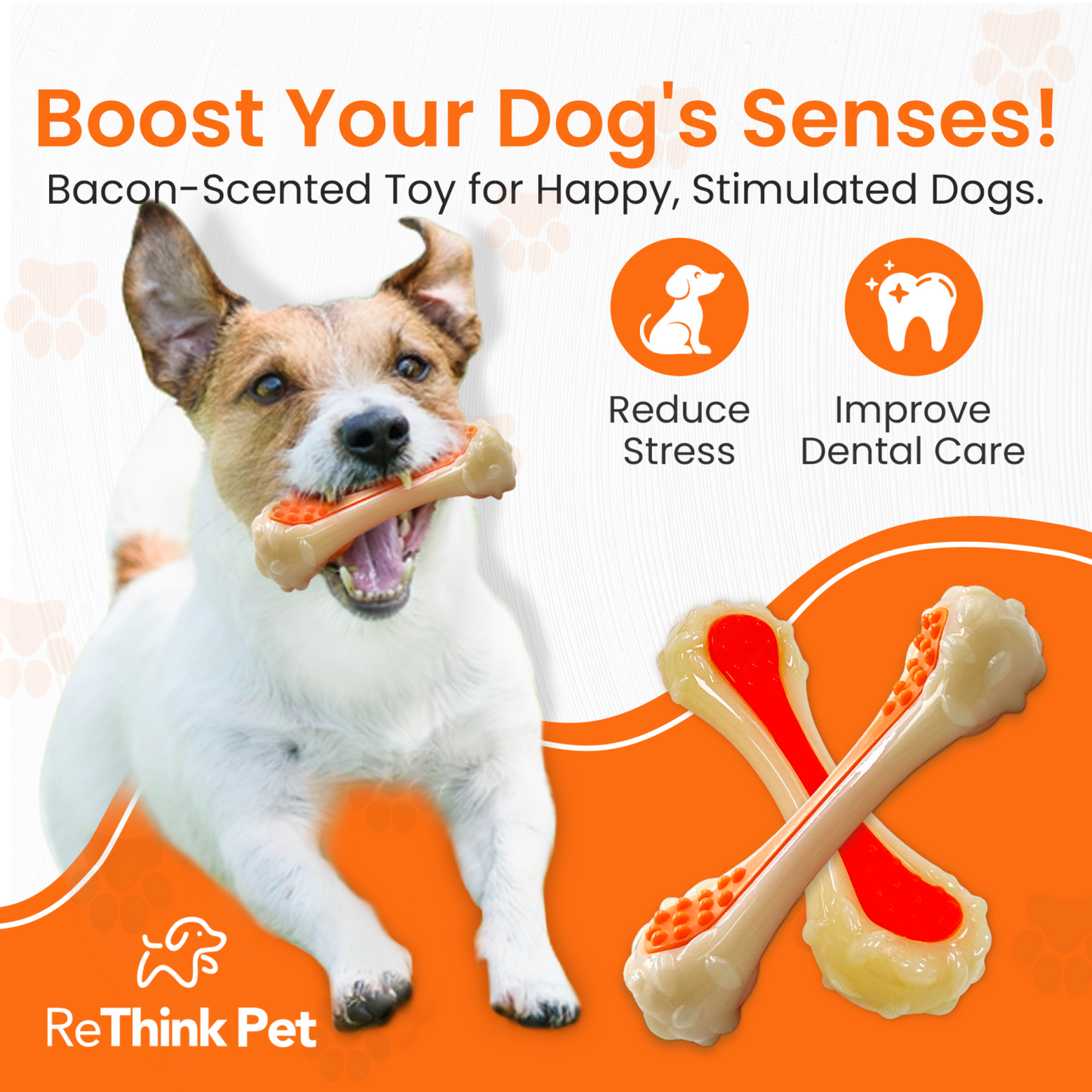 Rethink Pet Small Bone-Chew Flavoured Dental Toy
