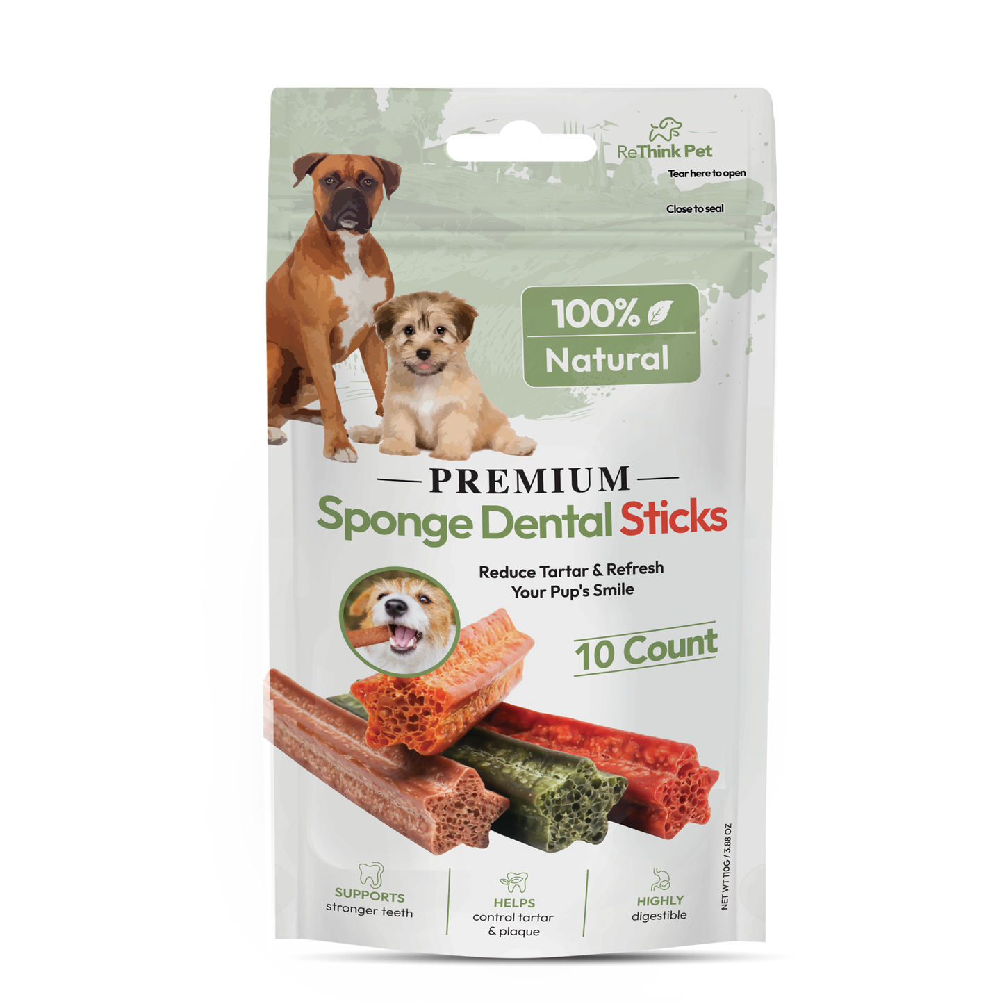 Rethink Pet Premium Sponge Dental Sticks