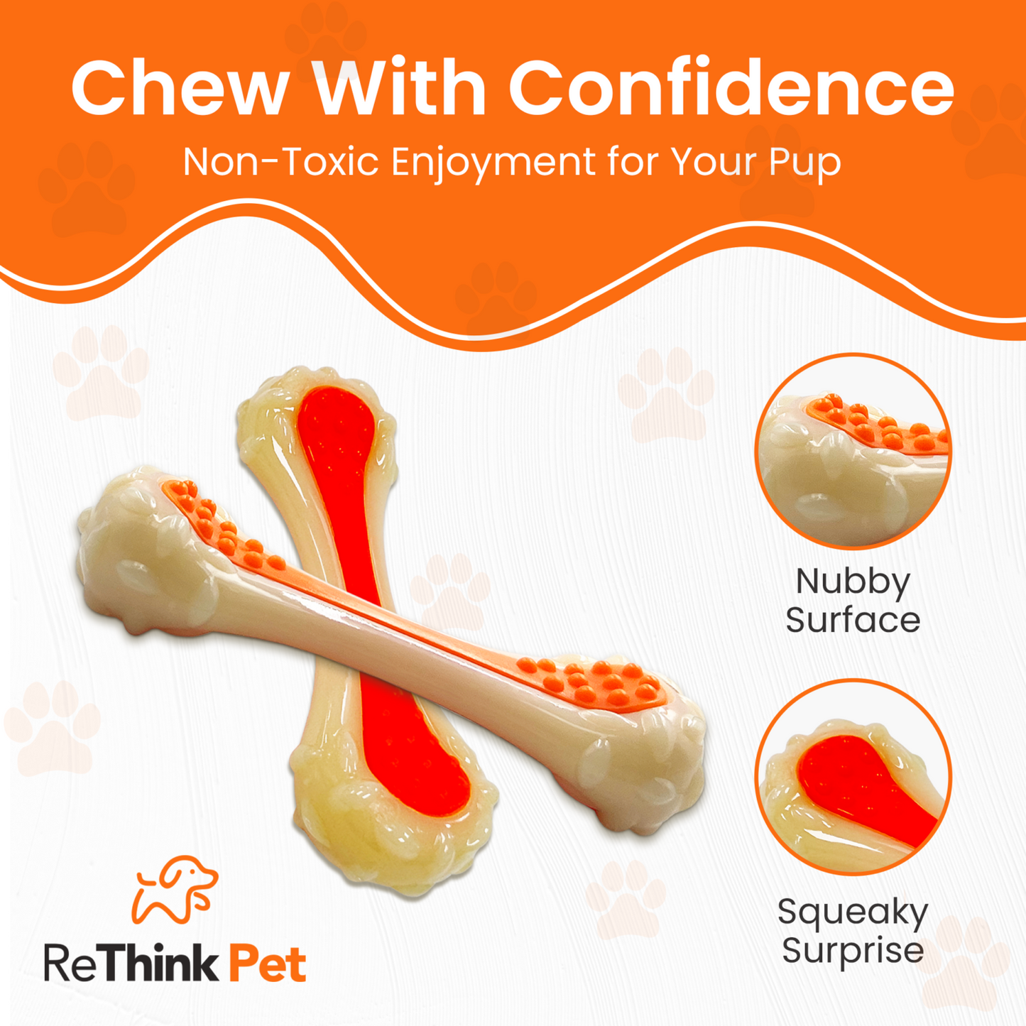 Rethink Pet Small Bone-Chew Flavoured Dental Toy