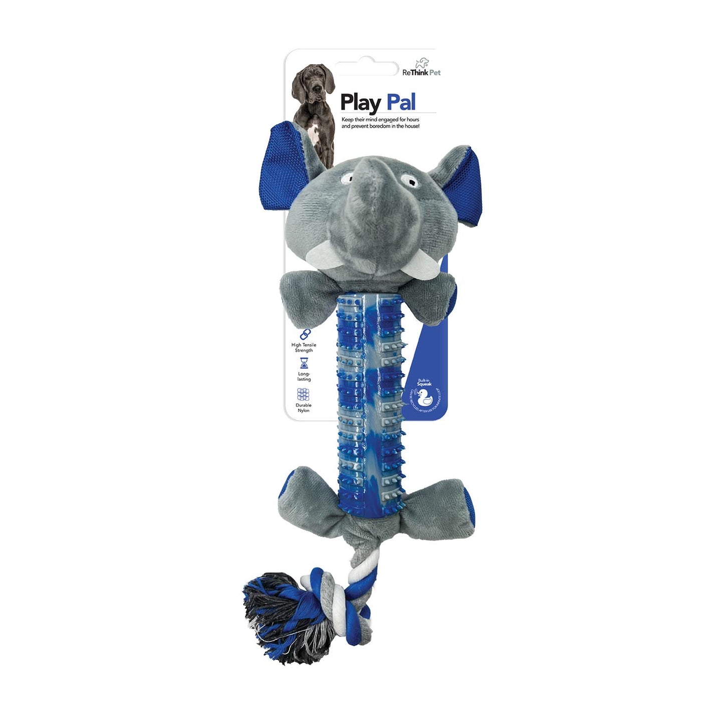 Rethink Pet Roxy 3-in-1 Cuddle, Chew and Tug Toy